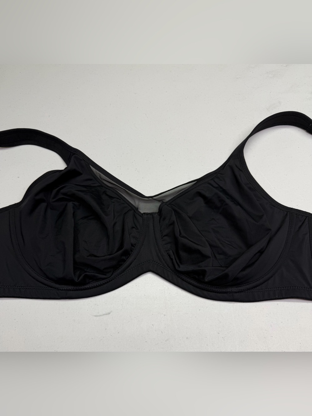HSIA Black Unlined Underwire Full Coverage Bra 38DD NWOT *P1096